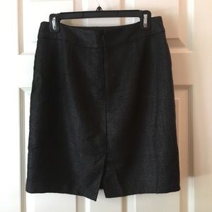 Black tweed pencil skirt